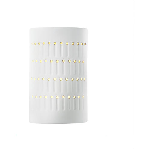 Ambiance Cactus Cylinder LED 5.75 inch Gloss White Wall Sconce Wall Light, Small