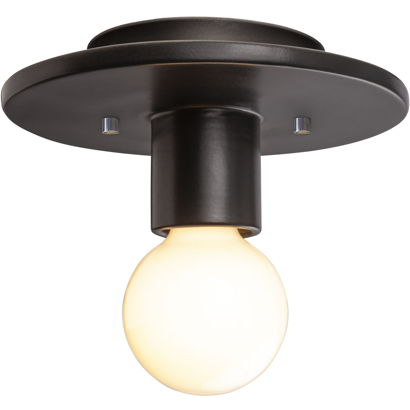 Radiance Collection 1 Light 8 inch Carbon Matte Black Flush Mount Ceiling Light
