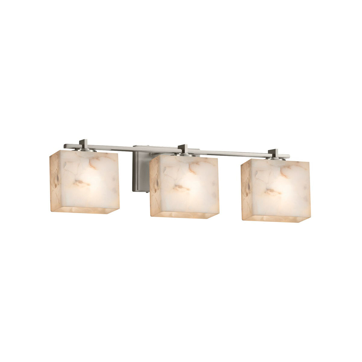 Alabaster Rocks 25.75 inch Brushed Brass Bath Bar Wall Light in Rectangle, Incandescent