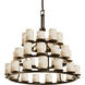 Alabaster Rocks LED 42 inch Dark Bronze Chandelier Ceiling Light in 25200 Lm LED, Cylinder