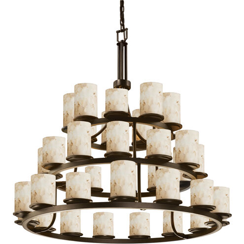Alabaster Rocks LED 42 inch Dark Bronze Chandelier Ceiling Light in 25200 Lm LED, Cylinder