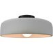 Radiance Collection - Spire 1 Light 16 inch Matte White and Matte Black Semi-Flush Ceiling Light in Replaceable Bulb, 16W x 6.5H, Form+Finish+Function