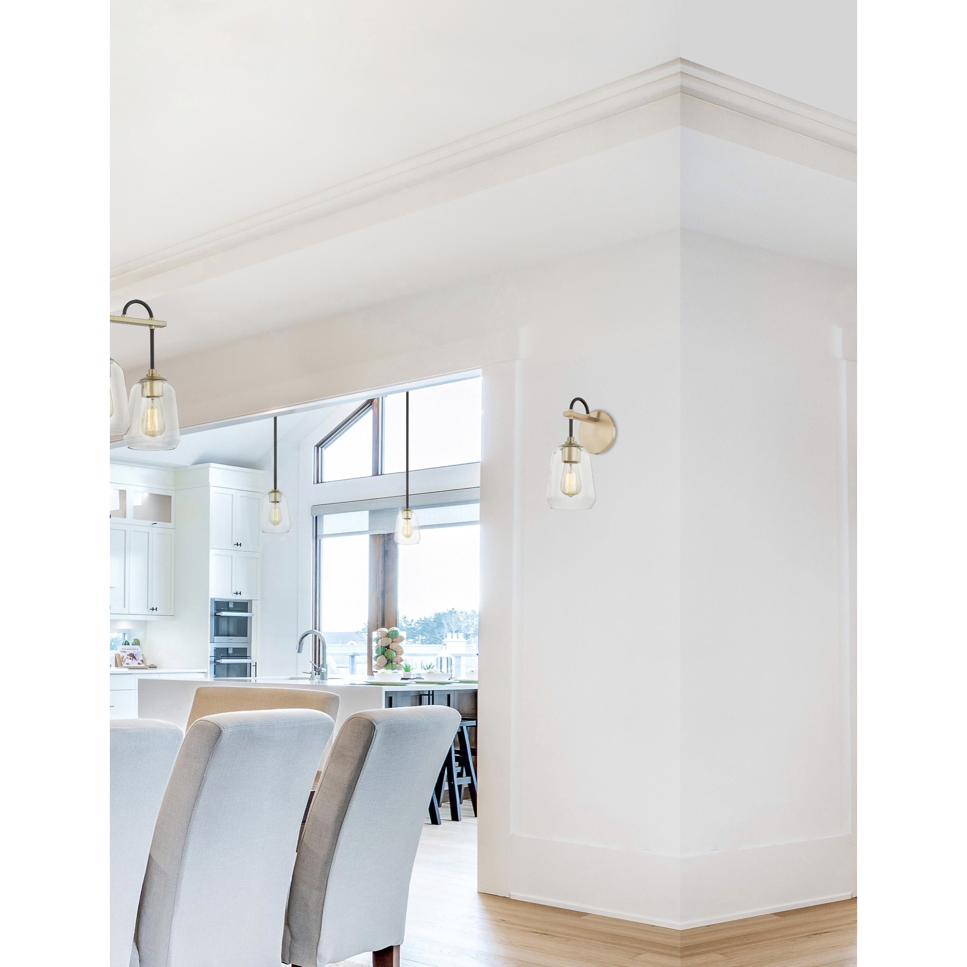 Fusion Collection - Arcwell 5.5 inch Clear Glass Wall Sconce Wall Light