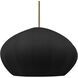 Radiance Collection - Fluted Pendant Ceiling Light in Antique Brass, Replaceable Bulb, Rigid Stem, Carbon Matte Black/Champagne Gold, Form+Finish+Function