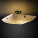 Clouds 3 Light 21 inch Brushed Nickel Semi Flush Ceiling Light in 3000 Lm LED, Large Square with Point, Square Bowl