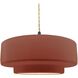 Radiance Collection - Tier Pendant Ceiling Light in Matte Black, Replaceable Bulb, Beige Twist Cord, Canyon Clay, 16.25W x 6H, Form+Finish+Function