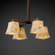 Alabaster Rocks LED 21 inch Brushed Nickel Chandelier Ceiling Light in 2800 Lm LED, Cylinder with Flat Rim, Modular