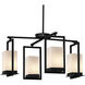 Fusion LED 25 inch Matte Black Chandelier Ceiling Light in Opal Fusion