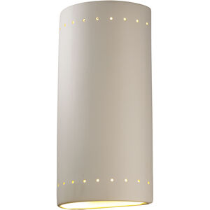 Ambiance Cylinder 2 Light 21 inch Bisque Outdoor Wall Sconce in Incandescent, Really Big