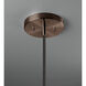 Radiance Collection - Brisa Pendant Ceiling Light in Dark Bronze, Dedicated LED, Black Cord, Bisque, 12.5W x 12.25H, Form+Finish+Function