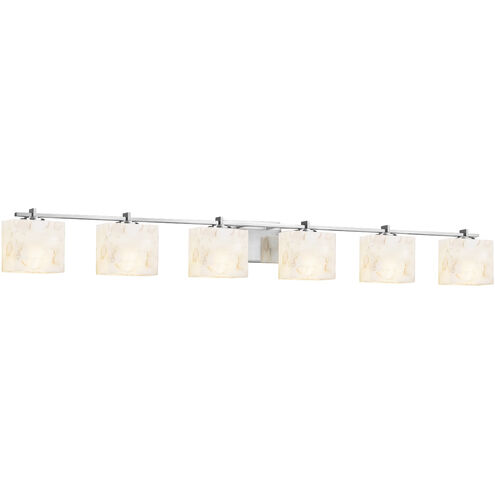 Alabaster Rocks Era 6 Light 55.5 inch Polished Chrome Bath Bar Wall Light in Rectangle, Incandescent
