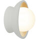 Ambiance Collection Wall Sconce Wall Light in Matte White/Champagne Gold