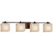 Clouds 4 Light 35.75 inch Brushed Nickel Vanity Light Wall Light in Rectangle, Incandescent
