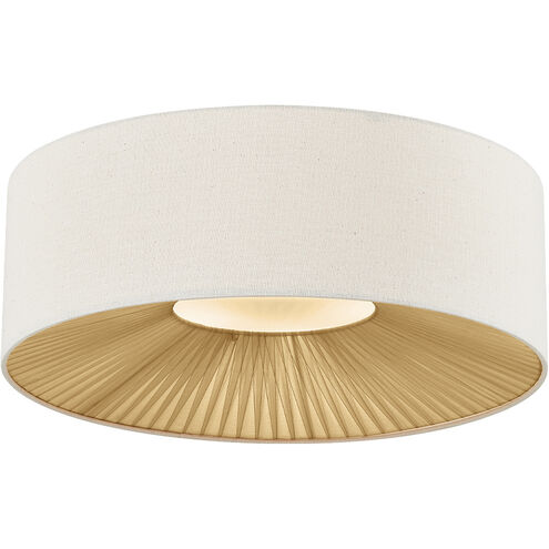 Textile Collection 4 Light 18 inch Matte Black Flush Mount Ceiling Light, Warren Family
