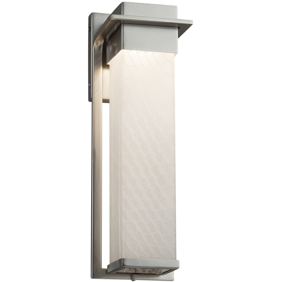 Brushed nickel outdoor sconce on sale