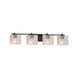 Fusion LED 34 inch Matte Black Bath Bar Wall Light in 2800 Lm LED, Rectangle, Seeded Fusion, Rectangle