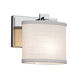 Textile 7 inch Polished Chrome ADA Wall Sconce Wall Light in LED, White, Oval, Era
