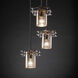 Metropolis 3 Light Dark Bronze Pendant Ceiling Light in Mercury Glass, Cylinder with Flat Rim