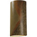 Ambiance Cylinder LED 21 inch Carrara Marble Outdoor Wall Sconce, Really Big