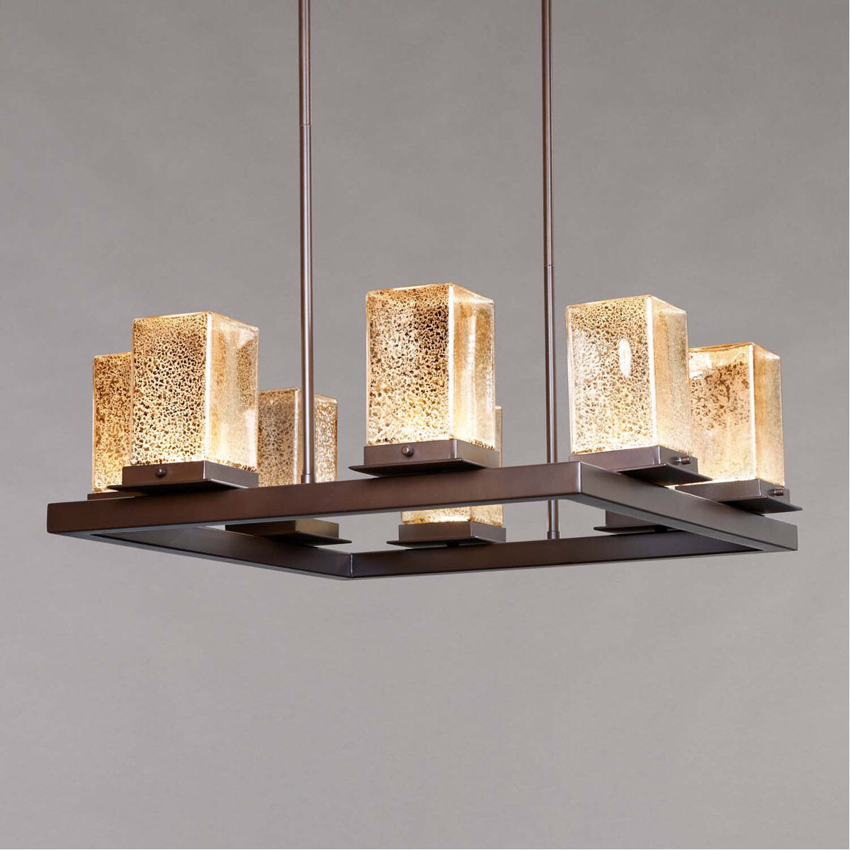 Fusion Laguna LED 25 inch Dark Bronze Outdoor Chandelier in Mercury Fusion