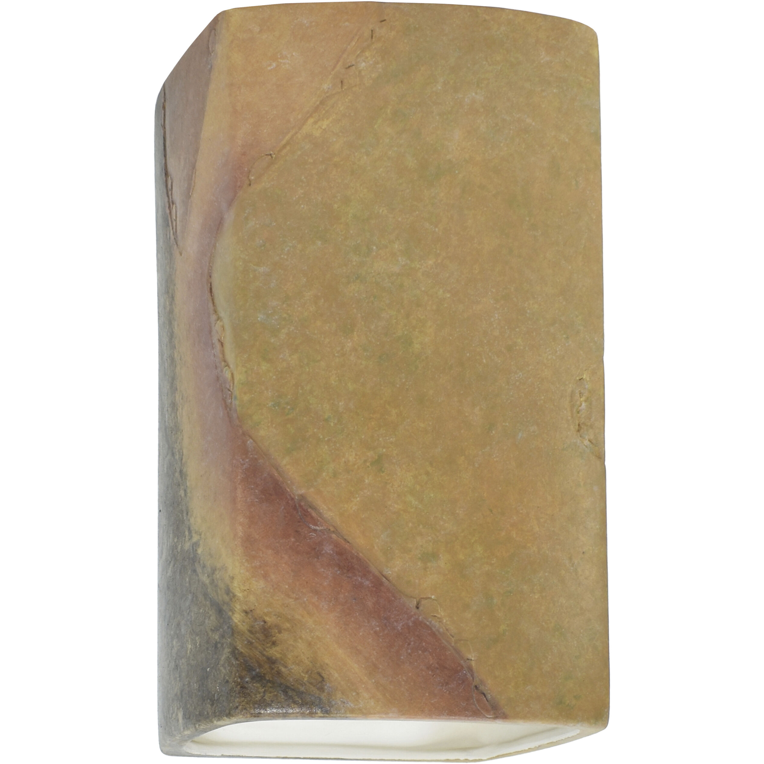 Ambiance Rectangle LED 9.5 inch Harvest Yellow Slate Outdoor Wall Sconce, Small