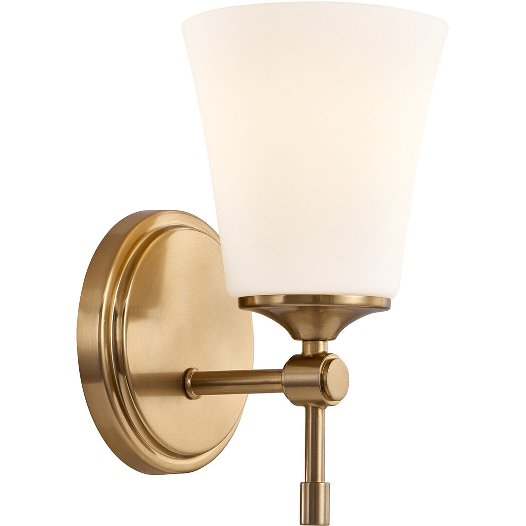 Fusion Collection - Tulsi Family 1 Light 5.25 inch Brushed Brass Wall Sconce Wall Light, EVOLV