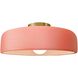 Radiance 1 Light 16 inch Gloss Blush and Brushed Brass Semi Flush Ceiling Light