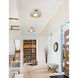 Radiance 1 Light 16 inch Matte White and Brushed Brass Semi Flush Ceiling Light