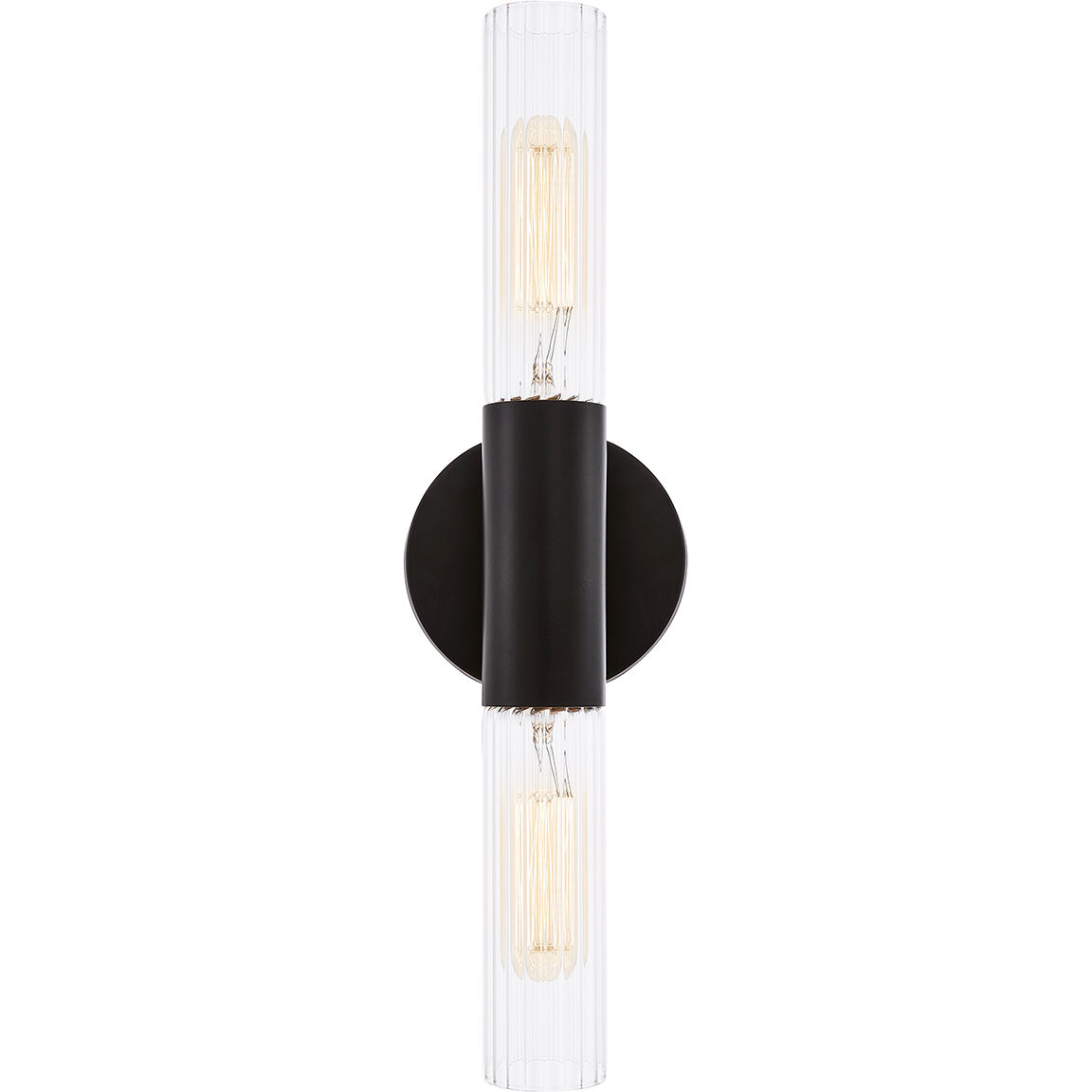 Fusion Collection - Rimini Family 2 Light 4.25 inch Matte Black ADA Wall Sconce Wall Light, EVOLV