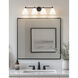 Fusion Collection - Pavia Family 4 Light 33.75 inch Matte Black and Opal Bath Bar Wall Light, EVOLV