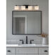Alabaster Rocks LED 36.75 inch Matte Black Vanity Light Wall Light in 2800 Lm LED, Oval