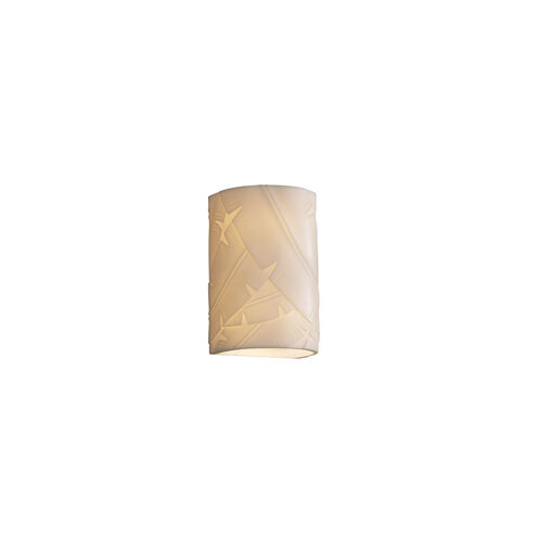 Porcelina LED 7.25 inch Wall Sconce Wall Light in Pleats, 1000 Lm LED