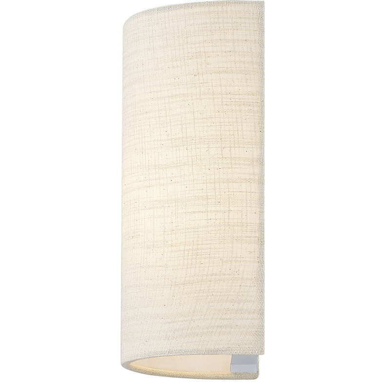 Textile Collection 1 Light 5.5 inch Cream and White ADA Wall Sconce Wall Light in 4" D x 5.5" W x 10" H, EVOLV