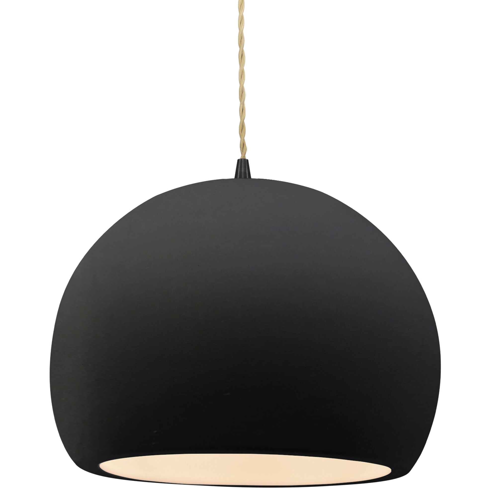 Radiance LED 12.25 inch Carbon Matte Black and Matte Black Pendant Ceiling Light