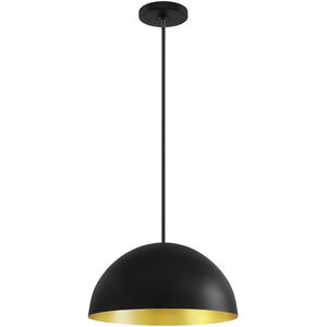 Elias 1 Light 13.75 inch Matte Black Pendant Ceiling Light