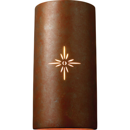 Sun Dagger 2 Light 21.25 inch Rust Patina Outdoor Wall Sconce, Really Big