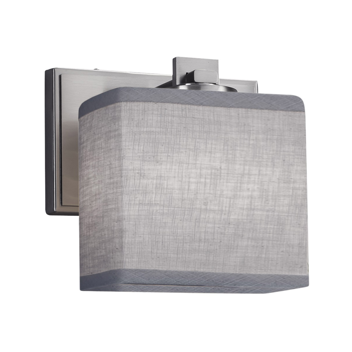 Textile LED 7 inch Brushed Nickel ADA Wall Sconce Wall Light