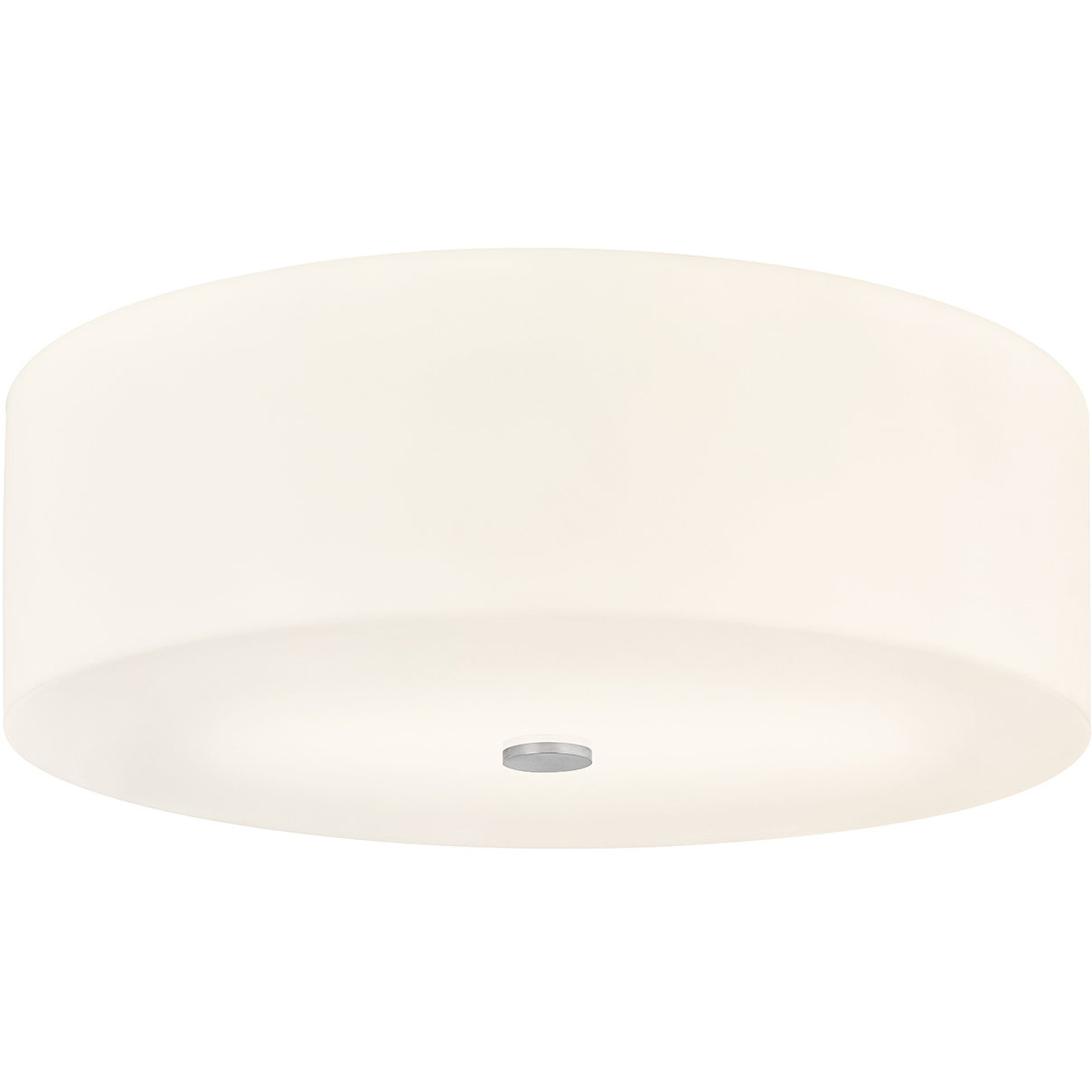 Acryluxe Collection - Classic Family 5 Light 24 inch Brushed Nickel and Opal Flush-Mount Ceiling Light in 24" D x 24" W x 7.5" H, EVOLV