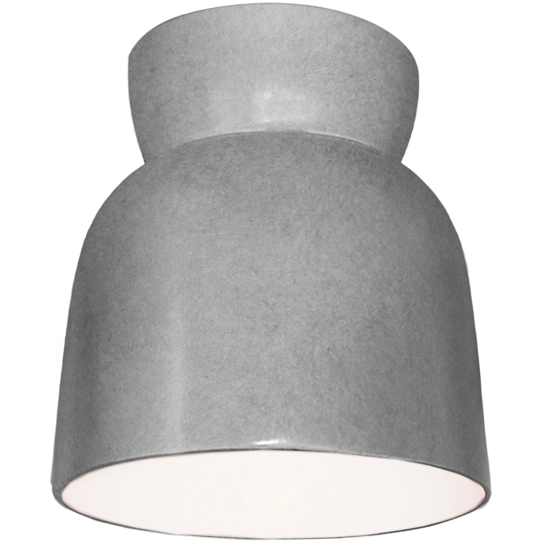 Radiance Collection - Hourglass 1 Light 7.5 inch Antique Silver Flush-Mount Ceiling Light in Replaceable Bulb, Form+Finish+Function