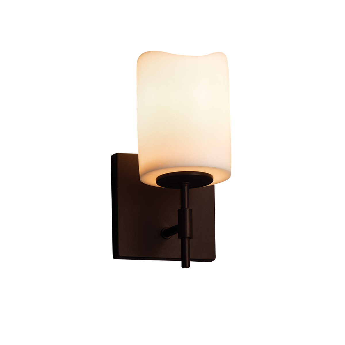 Candlearia 1 Light 4.5 inch Matte Black Wall Sconce Wall Light in Amber (CandleAria), Cylinder with Melted Rim, Incandescent