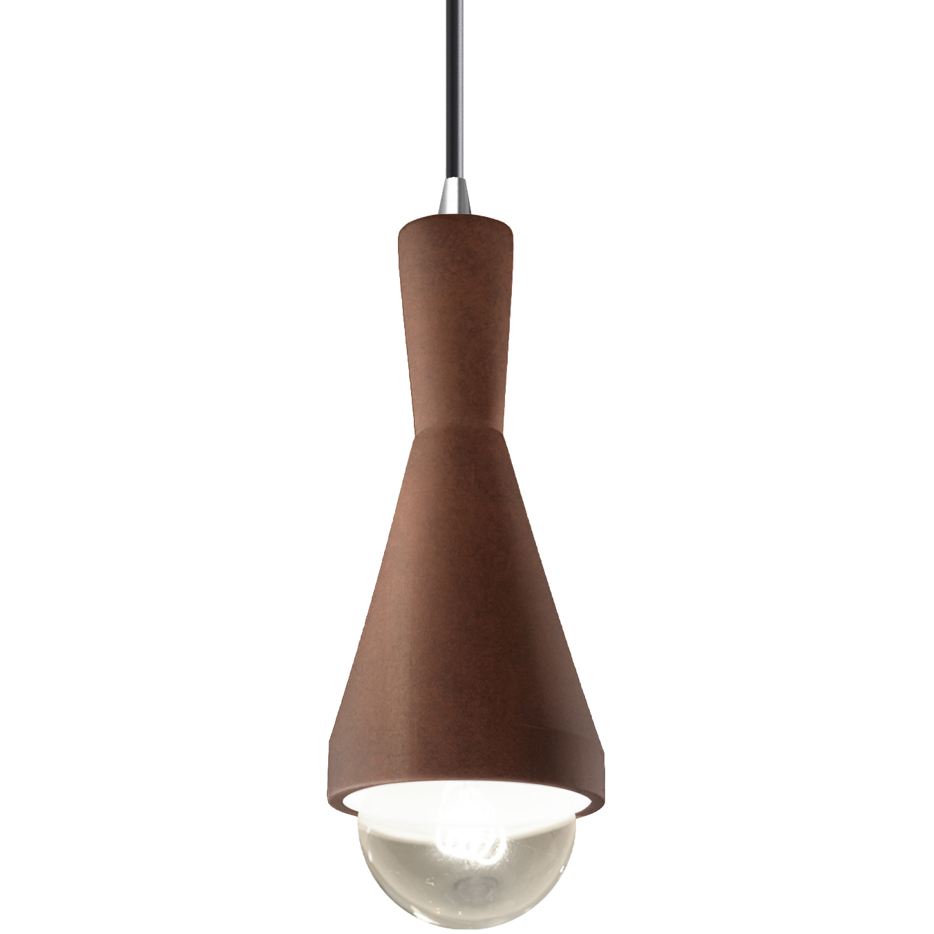 Radiance Collection - Erlen 1 Light 4.75 inch Antique Copper and Polished Chrome Pendant Ceiling Light in Replaceable Bulb, Black, Form+Finish+Function