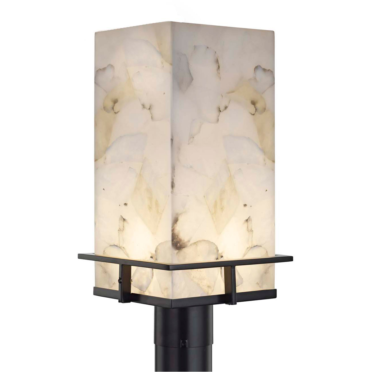 Alabaster Rocks Avalon LED 17 inch Matte Black Outdoor Post Light