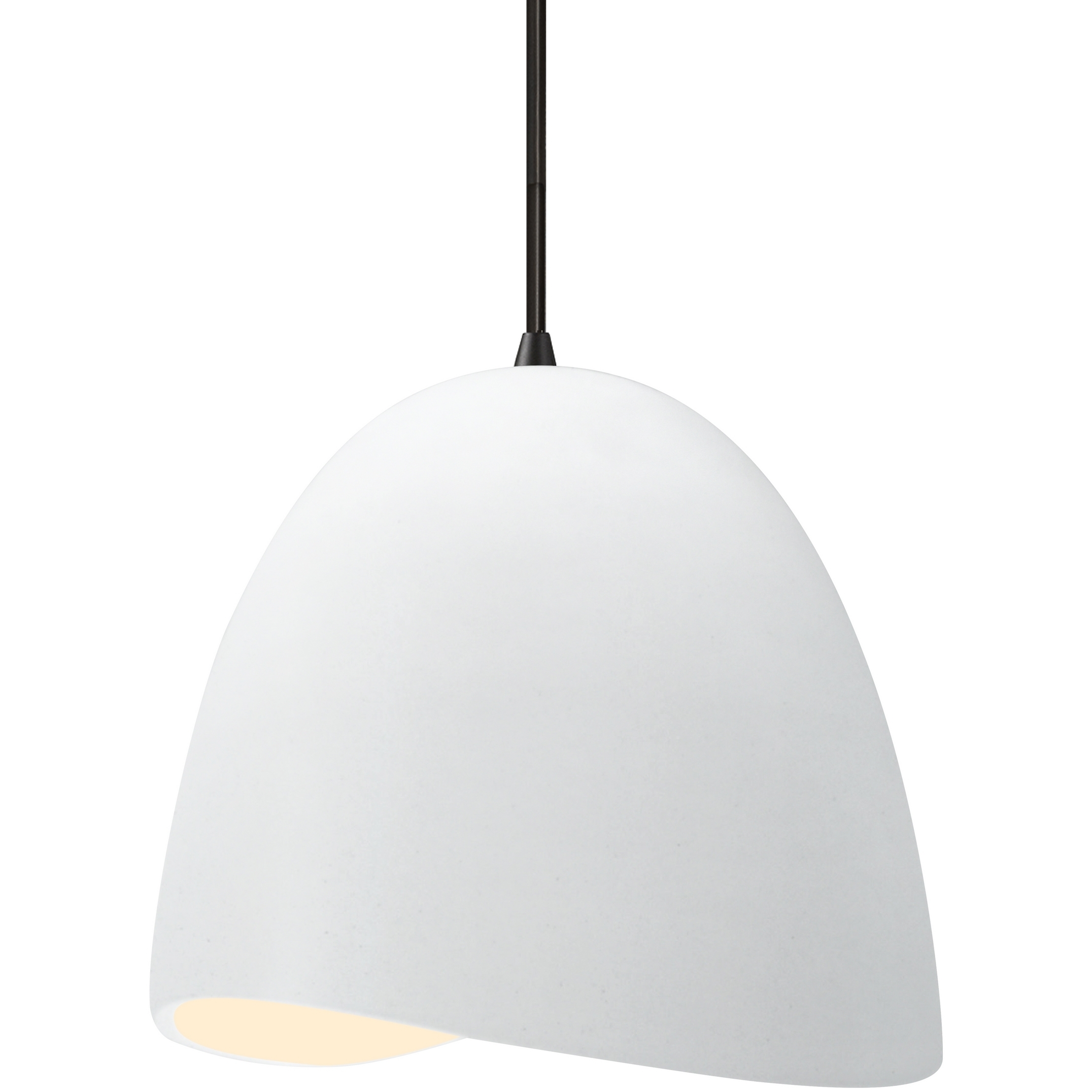 Radiance Collection - Brisa Single Drop Pendant in Matte Black, Replaceable Bulb, Concrete, Black, Form+Finish+Function