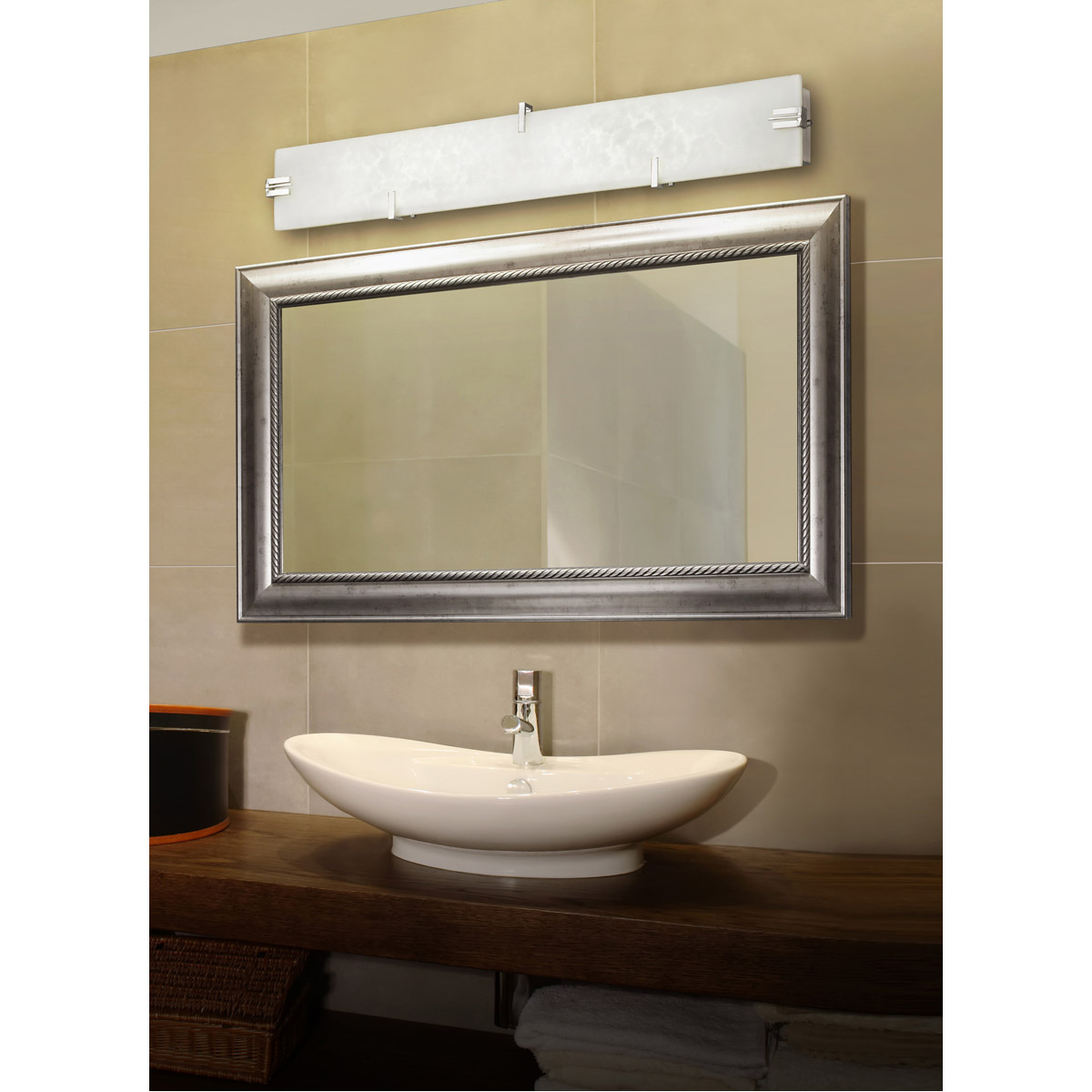 Clouds LED 36 inch Brushed Nickel Bath Vanity Light Wall Light