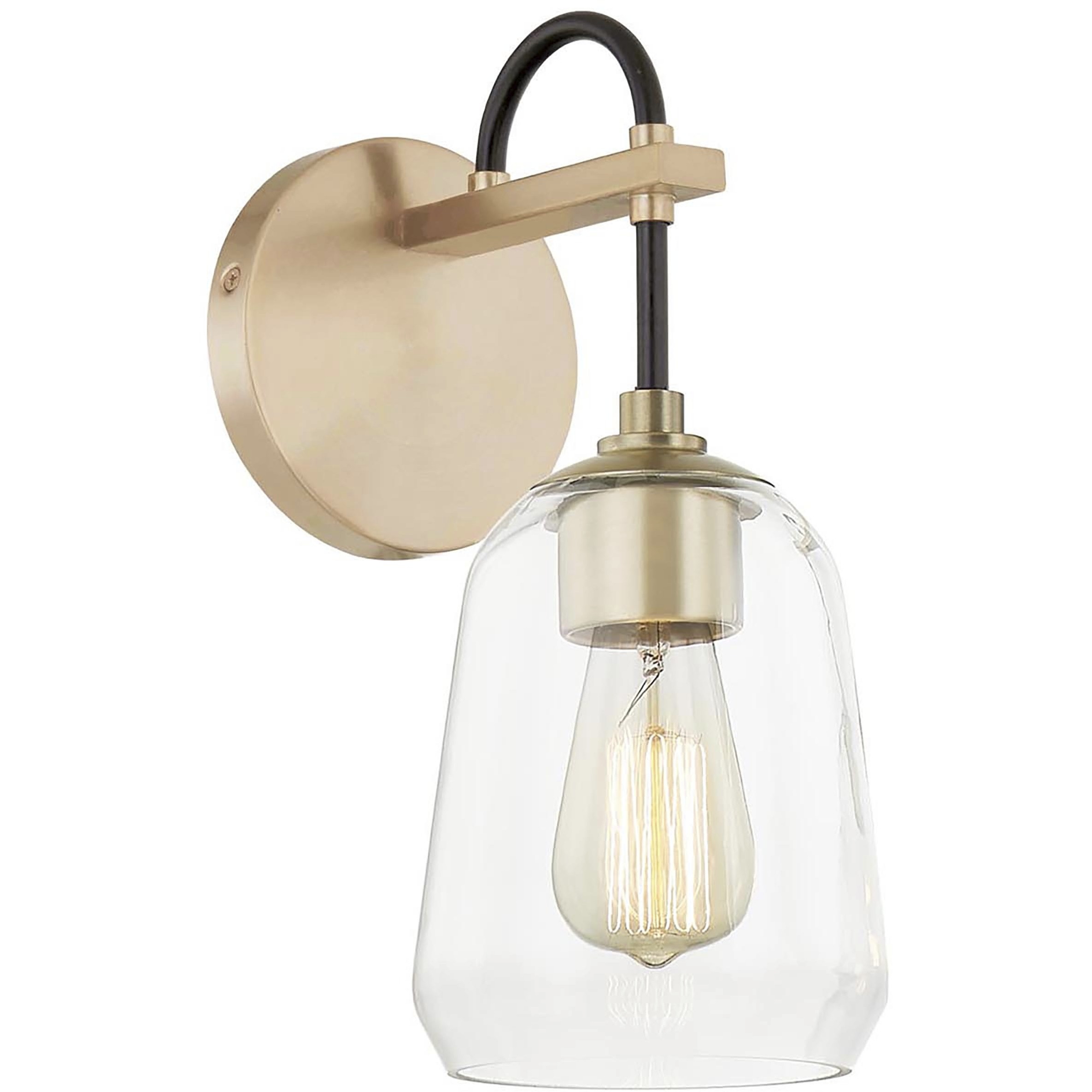 Fusion Collection - Arcwell 5.5 inch Clear Glass Wall Sconce Wall Light