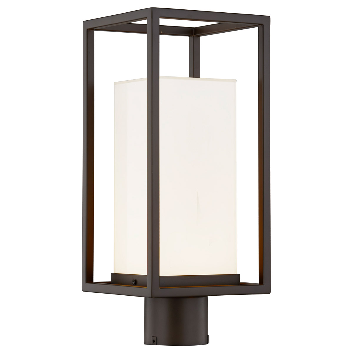 Fusion LED 16.5 inch Brushed Nickel Outdoor Post Light in Opal Fusion