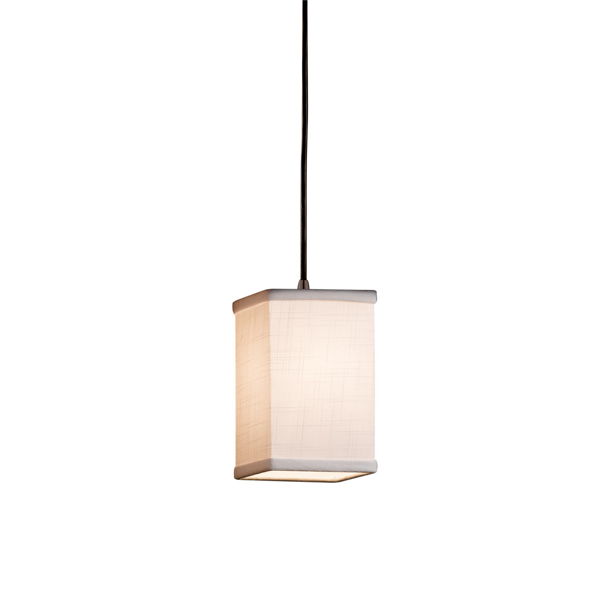 Textile 1 Light 4 inch Polished Chrome Pendant Ceiling Light in Black Cord, White, Incandescent
