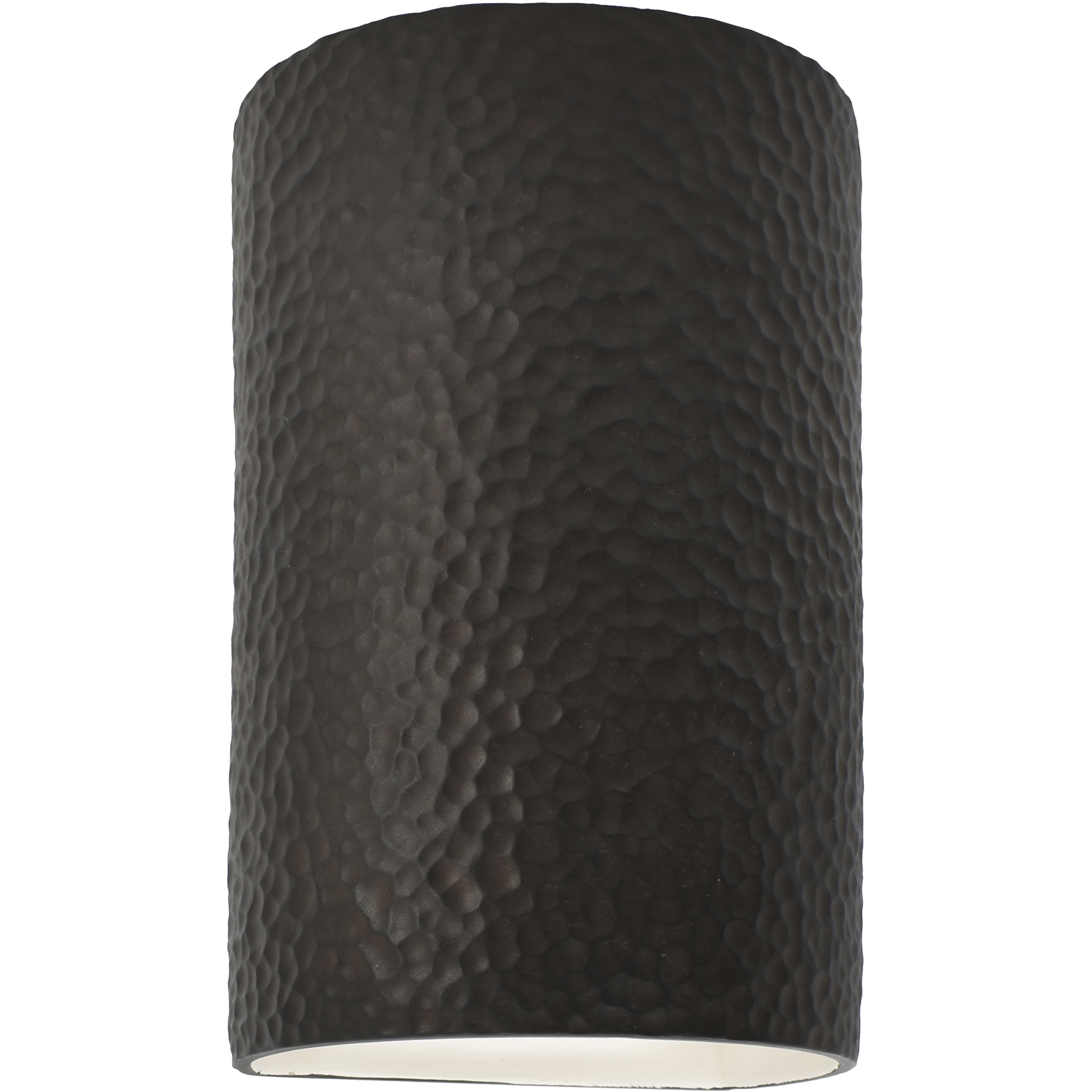 Ambiance Cylinder LED 7.75 inch Hammered Iron ADA Wall Sconce Wall Light, Large