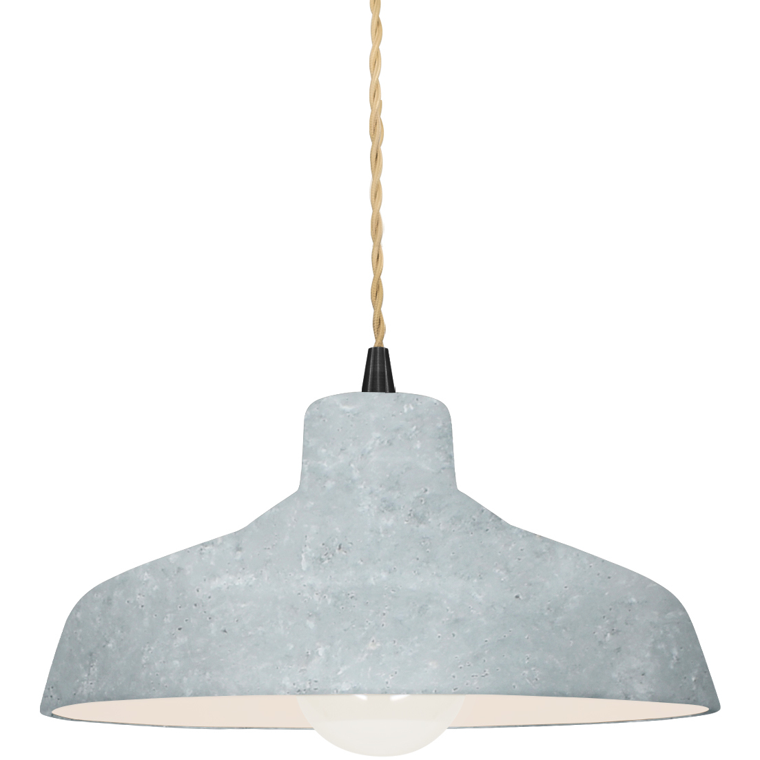 Radiance LED 11.5 inch Matte Black and Concrete Pendant Ceiling Light