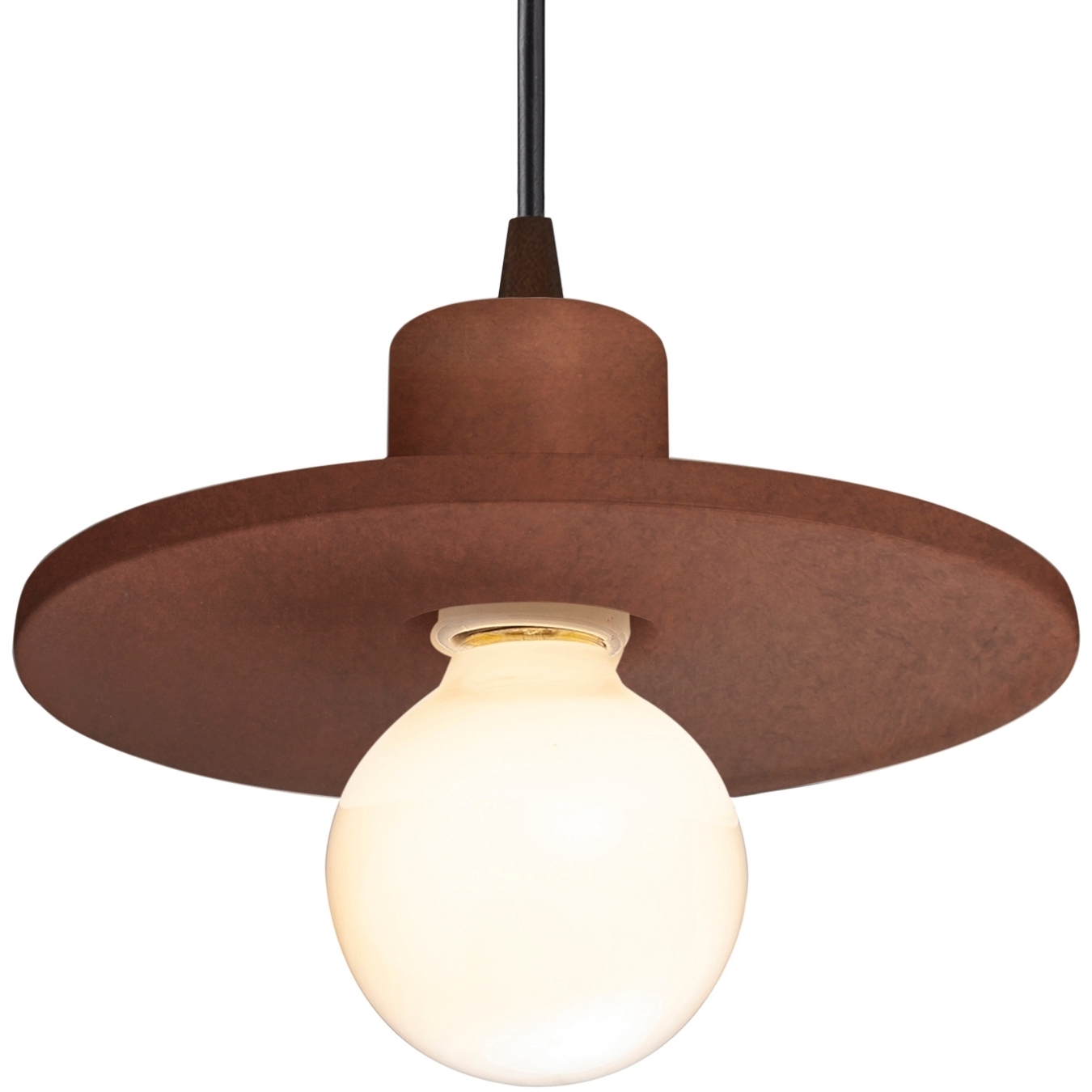 Radiance Collection 1 Light 8 inch Antique Copper Pendant Ceiling Light in Black Cord, Dark Bronze